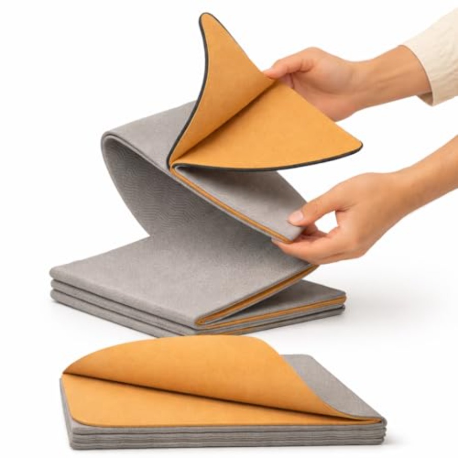 Pilates Yoga Go - Travel yoga mat: cork, natural brown,