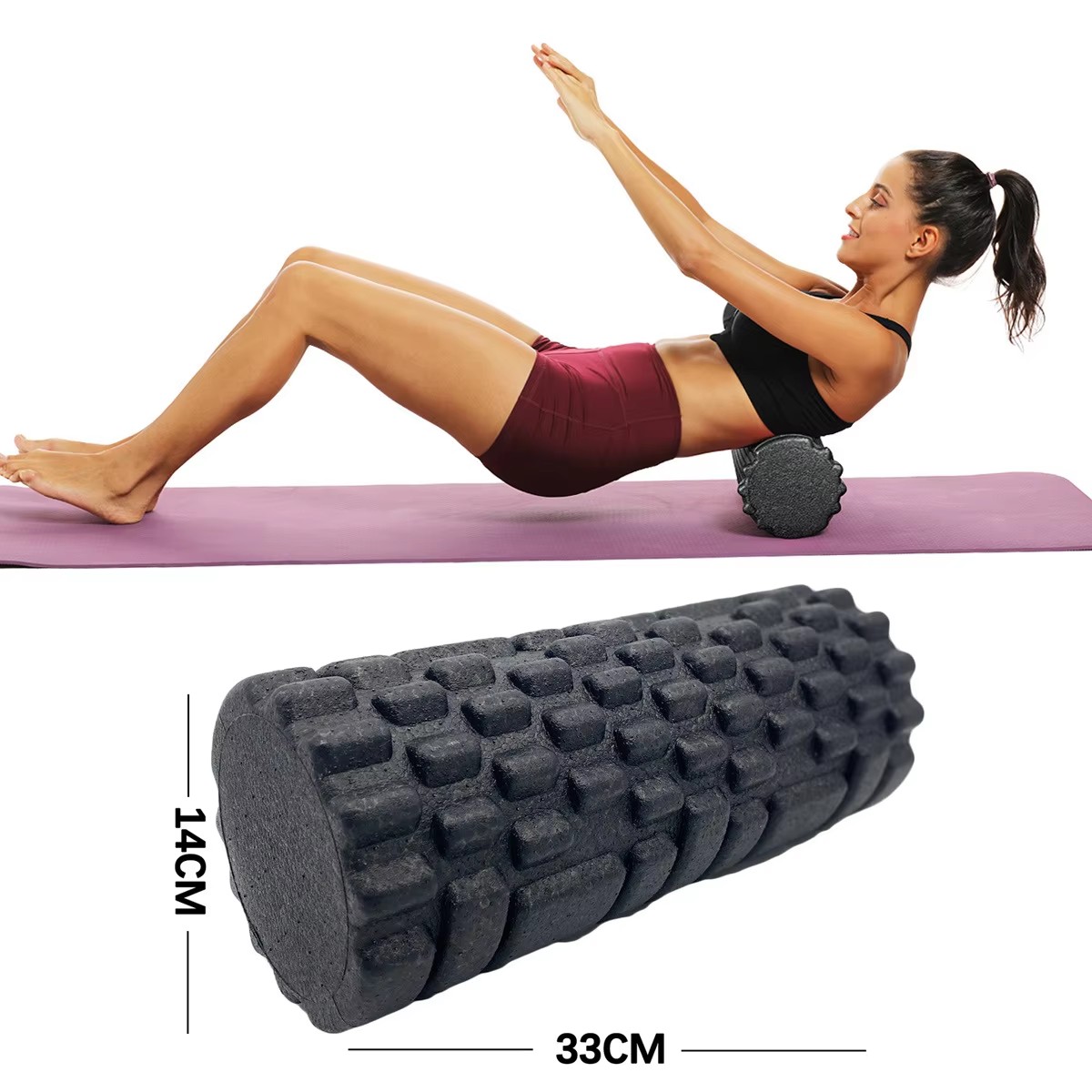 Pilates Yoga Home - 30/33cm Fitness Foam Roller Yoga Massage