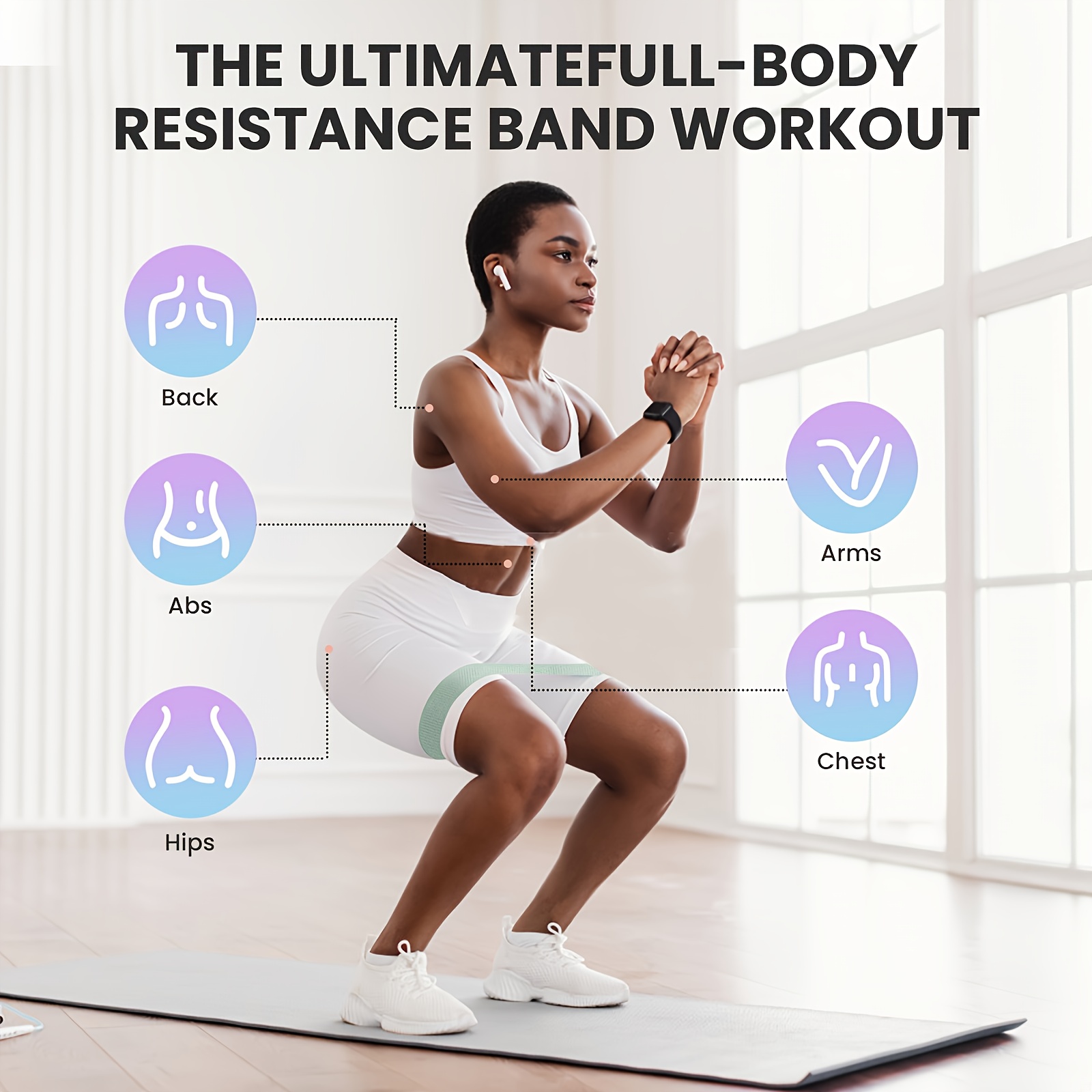 Fitness Resistance Bands with  - огляд і ціна Pilates Yoga Kit