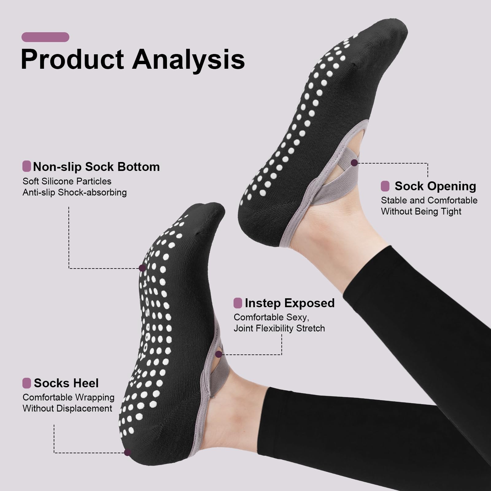 4-pack women's Pilates socks,  - огляд і ціна Pilates Yoga Kit