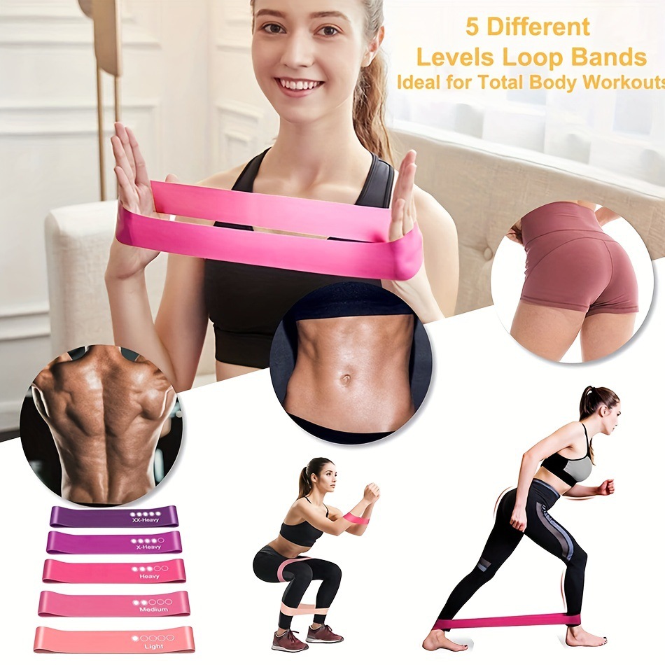 5-Piece Color Resistance Band  - огляд і ціна Pilates Yoga Kit